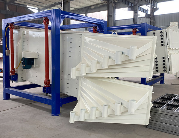 硅砂方形<a href='http://www.timoshuo.com/sfsx/ybs.html' title='搖擺篩' target='_blank'>搖擺篩</a>處理量大精度可達(dá)95%以上